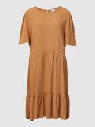 Vila Minikleid mit Allover-Muster Modell 'ASHLY' in Camel, Größe 36