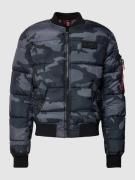 Alpha Industries Steppjacke mit Camouflage-Muster in Black, Größe L