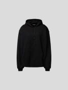 The Mannei Oversized Hoodie mit Brand-Stitching in Black, Größe 36