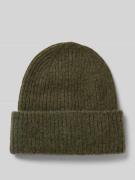 Selected Femme Beanie mit breiter Krempe Modell 'MALINE' in Oliv Melan...