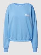 Jake*s Casual Sweatshirt mit Statement-Stitching in Bleu, Größe M