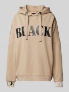 miss goodlife Oversized Hoodie mit Label-Print in Beige, Größe L