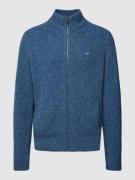 Fynch-Hatton Strickjacke mit Stehkragen aus Woll-Mix mit Alpaka-Anteil...