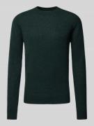 MCNEAL Regular Fit Strickpullover aus reiner  Lammwolle in Bottle Mela...