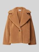 Jake*s Casual Jacke mit Teddyfell in Camel, Größe 34