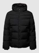 Tom Tailor Steppjacke in unifarbenem Design mit Label-Details in Black...