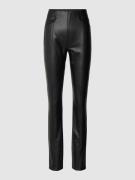 comma Leggings in Leder-Optik in Black, Größe 44