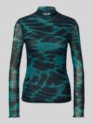 Colourful Rebel Longsleeve mit Stehkragen Modell 'Neyo' in Petrol, Grö...