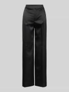 monari Wide Leg Hose mit Bügelfalten in Black, Größe 34