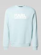 Karl Lagerfeld Sweatshirt mit Label-Print in Hellblau, Größe L