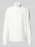 POLO RALPH LAUREN Strickpullover mit Logo-Stitching in Offwhite, Größe...