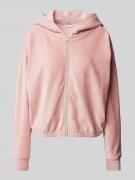 Jake*s Casual Oversized Sweatjacke mit Kapuze in Rosa, Größe L