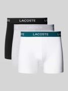 Lacoste Trunks mit Label-Bund im 3er-Pack in Weiss, Größe L