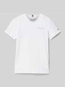 Tommy Hilfiger Teens T-Shirt mit Logo-Stitching in Weiss, Größe 128