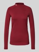 Under Armour Longsleeve mit Stehkragen in Bordeaux, Größe L