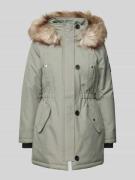 Only Taillierter Parka mit Kunstfellbesatz Modell 'IRIS' in Schilf, Gr...