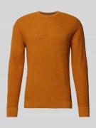 Tom Tailor Regular Fit Strickpullover aus reiner Baumwolle mit Struktu...