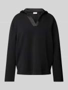 s.Oliver BLACK LABEL Loose Fit Kapuzenshirt mit Satin-Details in Black...