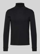 MARC O POLO Longsleeve mit Rollkragen in Black, Größe L