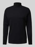 HECHTER PARIS Longsleeve mit Rollkragen in Metallic Black, Größe L