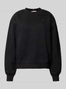 Tommy Hilfiger Regular Fit Sweatshirt mit Logo-Stitching in BLACK, Grö...