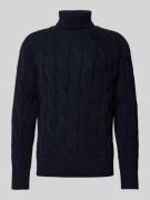 SELECTED HOMME Strickpullover mit Rollkragen Modell 'CALLO' in Dunkelb...