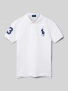 Polo Ralph Lauren Kids Slim Fit Poloshirt mit Logo-Stitching in Weiss,...