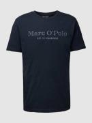 MARC O POLO T-Shirt mit Statement- und Label-Print in Marine, Größe L