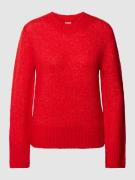 s.Oliver BLACK LABEL Strickpullover mit Rundhalsausschnitt in Rot, Grö...