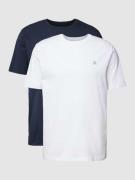 MARC O POLO T-Shirt mit gerader Passform und Rundhalsausschnitt in Wei...