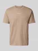 MARC O POLO T-Shirt mit Label-Print in Beige, Größe S