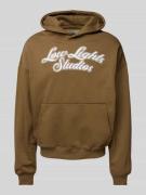 Low Lights Studios Oversized Hoodie mit Label-Stitching in Dunkelgruen...