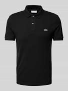 Lacoste Slim Fit Poloshirt mit Label-Patch Modell 'PIQUE' in Black, Gr...