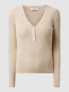 EDITED Pullover mit Stretch-Anteil Modell 'Alesia' in Beige Melange, G...