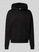 REVIEW Hoodie mit Kapuze in Black, Größe L