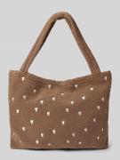 STUDIO NOOS Shopper aus Teddyfell in Taupe, Größe 1