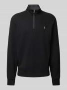 POLO RALPH LAUREN Sweatshirt mit Label-Stitching in Black, Größe L