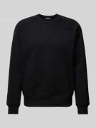 Carhartt Work In Progress Sweatshirt mit gerippten Abschlüssen in Blac...