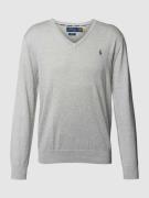 POLO RALPH LAUREN Pullover mit Logo-Stitching in Hellgrau Melange, Grö...