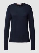 Tommy Hilfiger Strickpullover mit Rollsaum in Marine, Größe XL