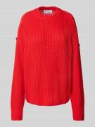 JAKE*S STUDIO WOMAN Oversized Strickpullover mit Strukturmuster in Rot...