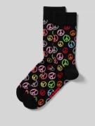 Happy Socks Socken mit Label-Print in Black, Größe 41-46