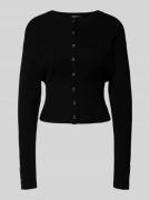 Gina Tricot Cardigan mit Druckknopfleiste in Black, Größe L