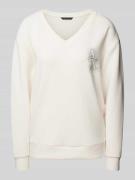 ARMANI EXCHANGE Oversized Sweatshirt mit Label-Detail in Offwhite, Grö...