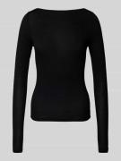 WEEKDAY Longsleeve mit U-Boot-Ausschnitt in Black, Größe L