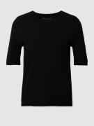 Marc Cain T-Shirt mit Label-Applikation in Black, Größe 42