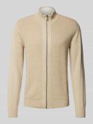 MCNEAL Regular Fit Strickjacke mit Stehkragen in Beige Melange, Größe ...