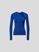 Helmut Lang Longsleeve mit V-Ausschnitt in Royal, Größe L