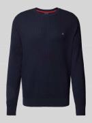 Christian Berg Men Strickpullover mit Logo-Stitching in Marine, Größe ...