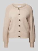 Christian Berg Woman Strickjacke mit Knopfleiste in Metallic Beige Mel...